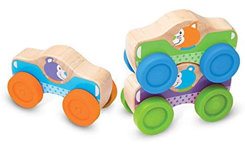 Melissa & Doug Primero Juegan Animales Apilando Coches Multi 0