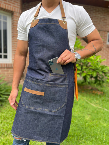Jean Kitchen Apron Unisex for Grilling and Cooking 27