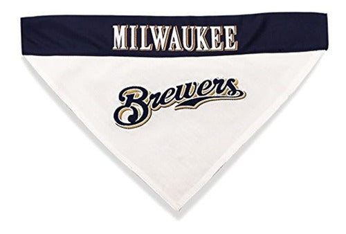 Pets First MLB Milwaukee Brewers Reversible Pet Bandana Large/X-Large 2