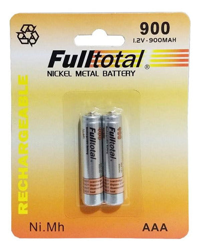 Full Total Rechargeable AAA Batteries 900mAh Blister Pack of 2 Offer! 1