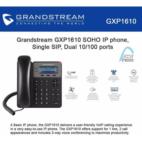 Telefono Ip Grandstream Gxp-1610, Configuracion Incluida 2