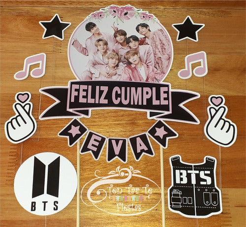 Festejá Bonito Cake Topper - Adorno Para Torta - BTS - Personalizado 5