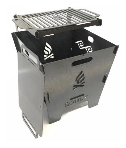 Qunuy Removable Built-in Griller with Grate and Griddle 1
