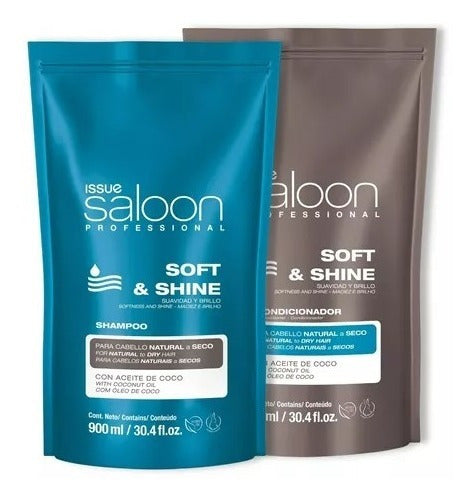 Issue Saloon Professional Kit: Shampoo + Conditioner Soft & Shine 900ml 0