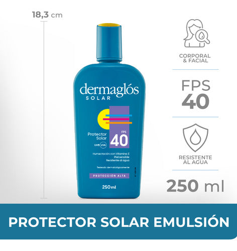 Dermaglós Sunscreen Set Emulsion SPF40 250ml 2 Units 1