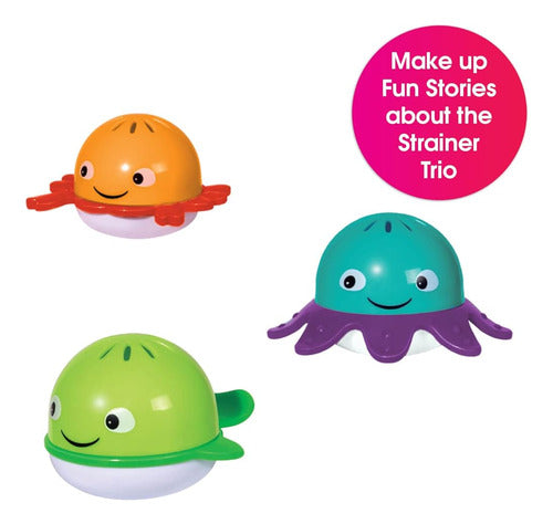 Edushape Tub Buddies, 3 Toys - Toddler Bath Toys Strainers 3