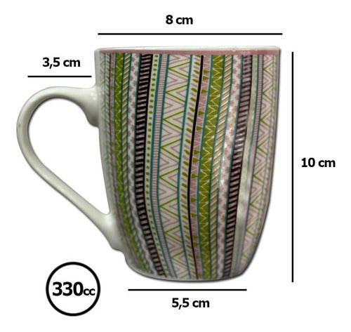 Pettish Jarro Mug Taza Conica Hoja 300 Cc Café Ceramica 6