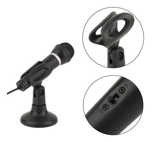 Everest Microphone for PC with Support (YW30) Jack 3.5 Connection 0