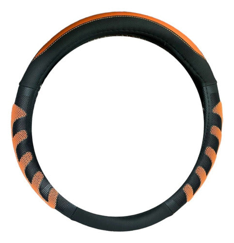 JC 38cm Universal Steering Wheel Cover with Orange Trim for Up Suran Bora Vento 0