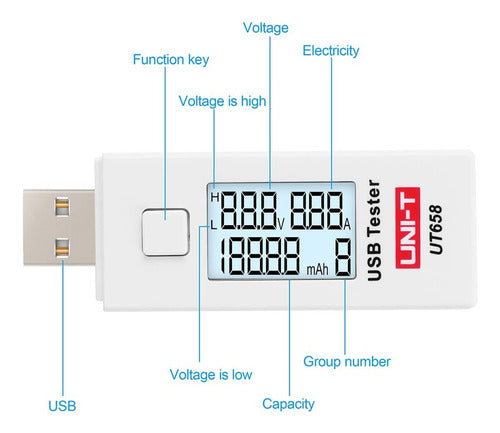 Uni-T Mini USB Digital Tester UT658B 2