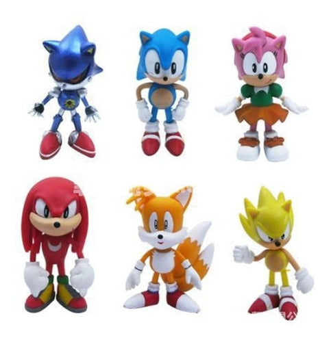 Sonic Mini Figuras No Articulables De Acción Set X 6 Unidade 0