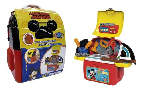 Ditoys Valija Mochila Mickey Banco Herramientas Set Backpack 2 En 1 0