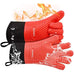 Loveuing Guantes De Cocina Para Horno - Silicona Y Algodon 0