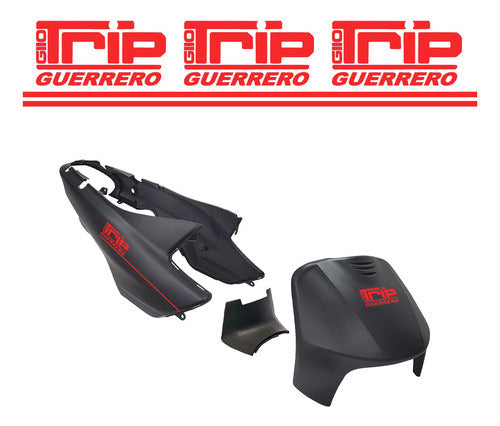 Kit Calcomanias Vinilo Moto Guerrero Trip 110 Rojo 0