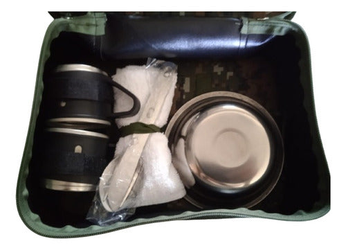 Kit De Cozinha Sobrevivência Para Camping Bolsa Camuflada 1