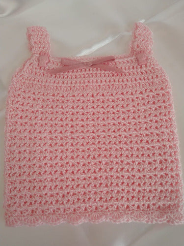 Maiten Tejidos Artesanales Crochet Baby Vest 0