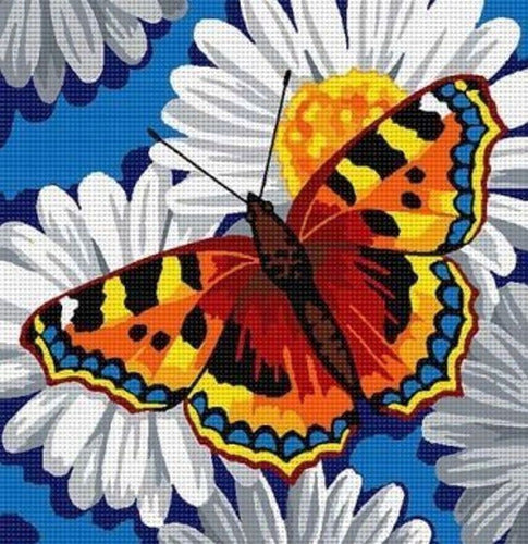 Complete Embroidery Tapestry Kit with Wool Needle - 25x25 cm 2