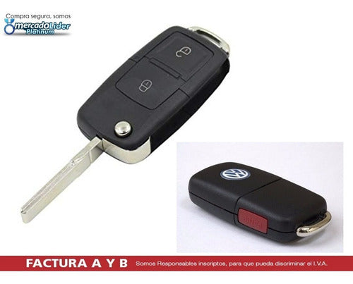 Volkswagen Key Fob Shell Cover Amarok Gol Golf 2-Button Panic Button Offer !! 1