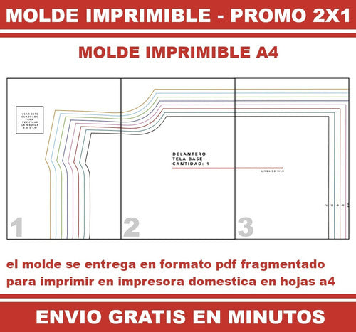 Molde Imprimible Molde Imprimible Patron Remera Basica Hombre Promo 2x1 3