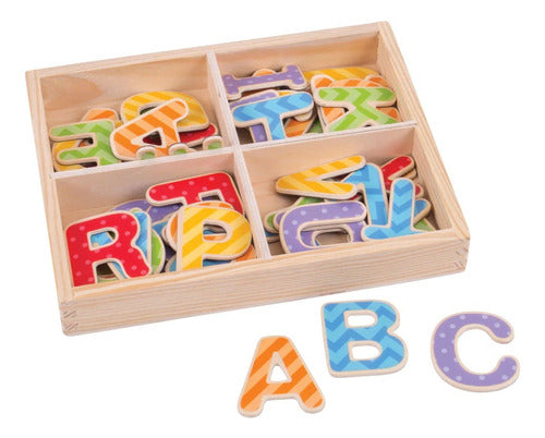 Bigjigs Uppercase Magnetic Letter Set for Kids 3 A+ 0