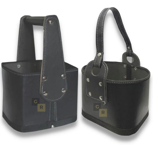 Premium Eco Leather Mate Set Carrier Basket 0