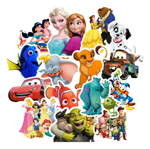 Stickers De Disney Pack X15 Resistentes Al Agua 0