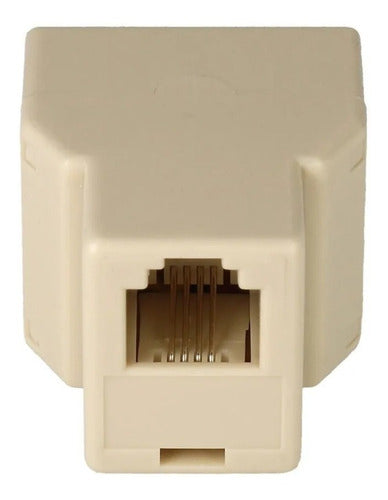 Adaptador Union Cupla Rj11 1 Hembra A 2 Hembras Prolongador 0