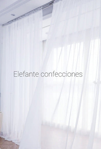 Elefante Cortinas Hechas En Voile Para Barrote O Riel 1