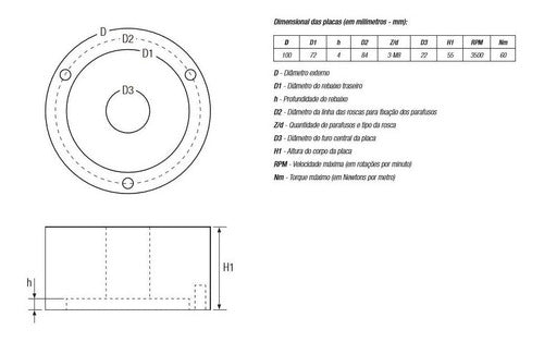 Placa Torno 3 Castanhas Universal 100mm Goldy 1