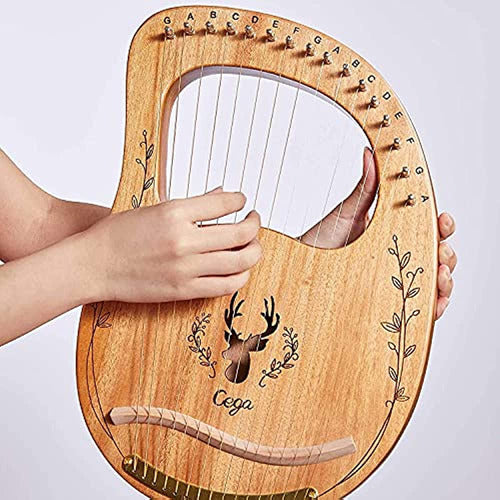 KASVER URUGUAY Lyre Harp, 16 Cuerdas Caoba Madera Maciza Cuerda De Metal In 2