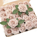 Rosas Artificiales C/tallo Realistas 25u 7.6cm Nude 0