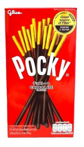 Pack X 10 - Pocky Palitos Cubierto Sabor Chocolate. 0