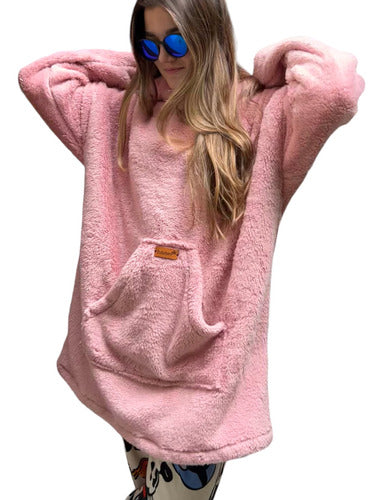 Oversize Lamb Fleece Unisex Hoodie Pajama 1