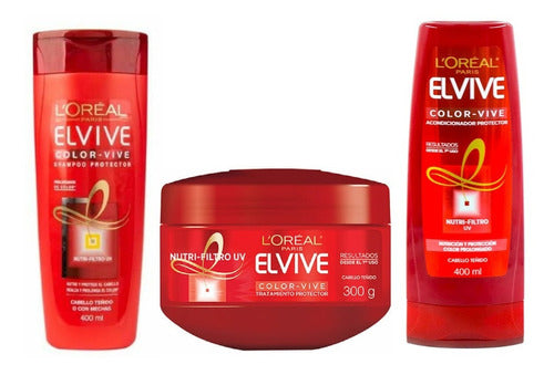 Elvive Pack Loreal Elvive Colorvive Shampoo + Conditioner 400ml + Mask 0