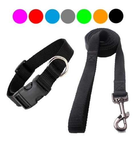 Nylon Collar and Leash Set for Dogs and Cats Various Sizes 0