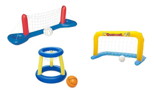 Combo Games Volleyball + Water Polo Arch + Basketball Hoop 0