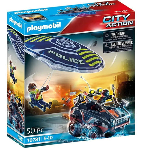 Juguete Playmobil Policia Paracaidas Persecucion Vehiculo 0