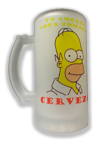 Jarra Cervecera Personalizada Homero Simpson 0