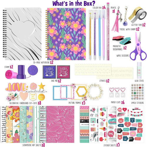 LAOESE DIY Journal Kit for Girls 8-12 with 150 Pieces 1