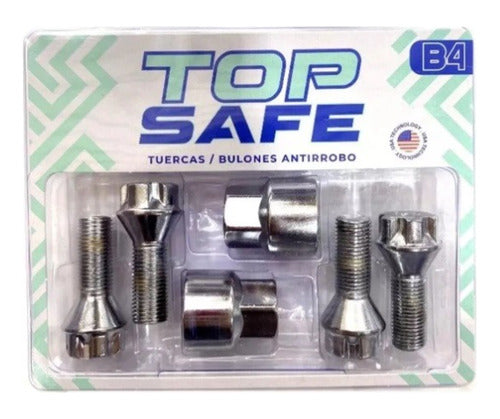 Top Safe Anti-Theft Wheel Bolts for Peugeot, Alfa Romeo, Volvo, Fiat - Set of 4 2