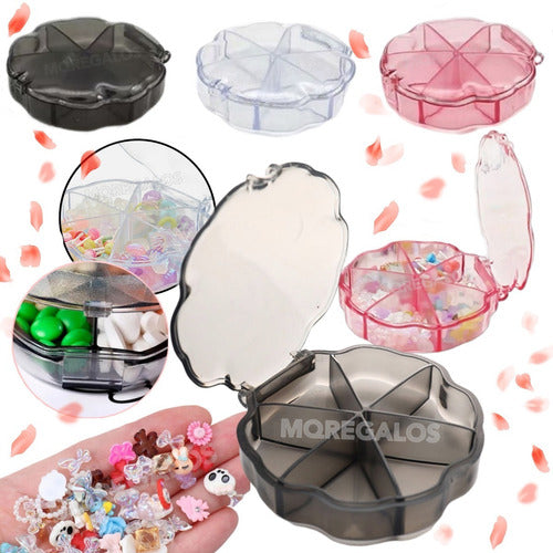 Beautifull Regalos Organizer of Charms Pill Boxes Strass Bijou Manicure Flower 0