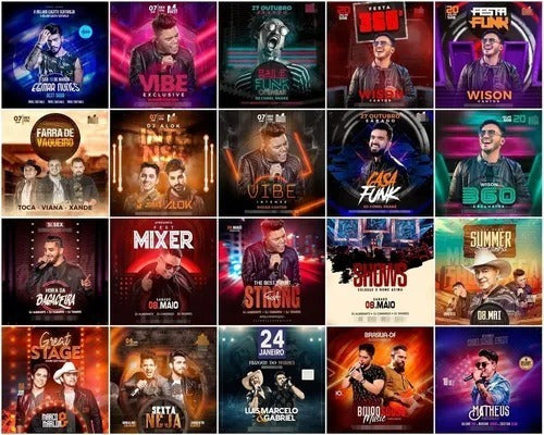 150 Artes Editáveis Psd Para Festas E Eventos - Pack Mídias 0