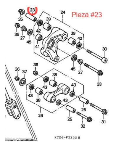 Genuine Honda XR 400 XR 250 Monoshock Link Bushing 2