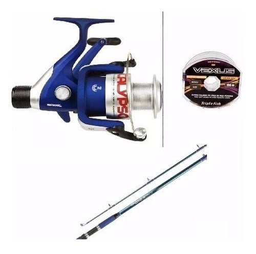 Waterdog Fishing Rod Waterdog Coral 2.10m + Calypso 602 Reel Heavy Duty 0