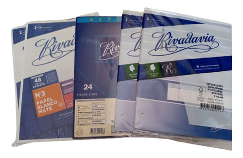 Rivadavia Replacement Pack X 5 Un. 48 // 24 Lined + 2 Dividers 0