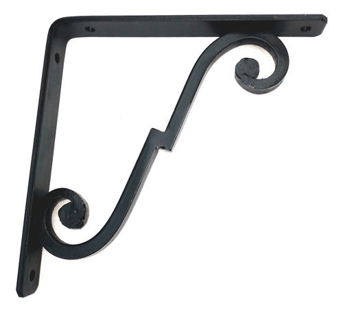 9R-9rosas Forged Iron Brackets 20 Cm - Pack of Four 0