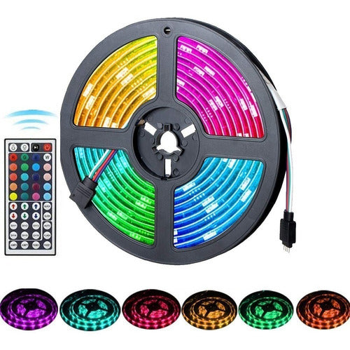 Guirnaldadeluces RGB LED Light Strip with Remote Control - 5 Meters for Gamers - 60 LEDs per Meter 5