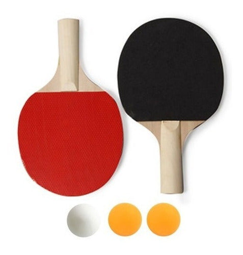 Quality Ping Pong Table Tennis Set 2 Paddles + Balls 0