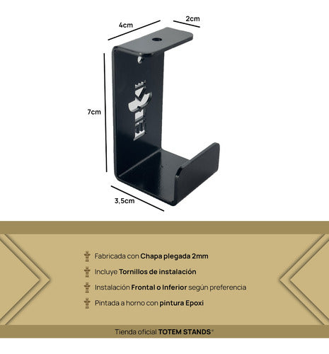 TOTEM STANDS Combo Monitor Stand + Headphone Holder 4