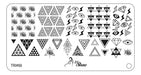 21 Strass Acrylic Stamping Plate 21 Strass Triangles Eyes 0